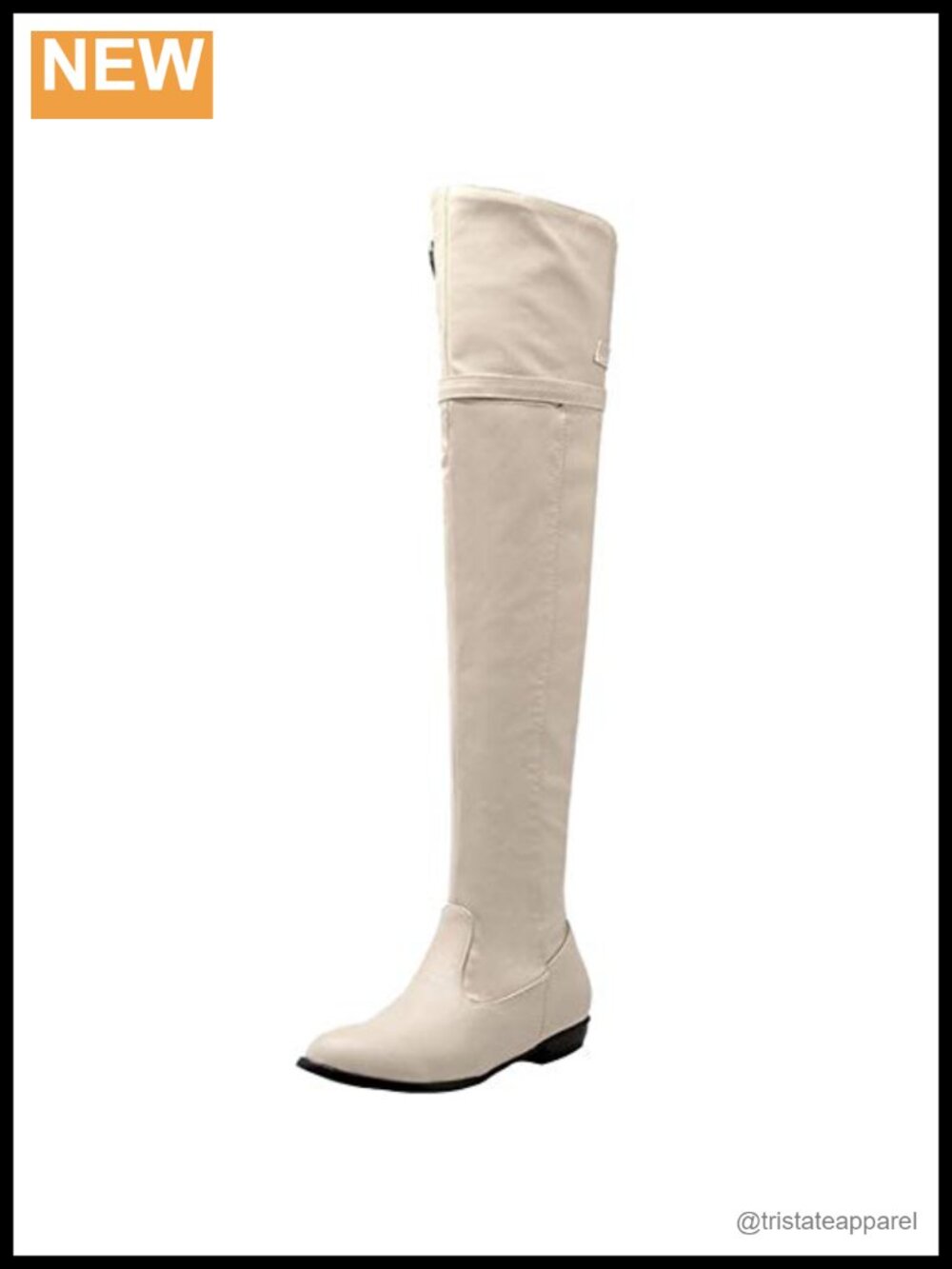 Faux Suede Block Heel Over-the-Knee Boots Side Zip Warm Lined